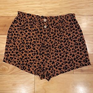 Maternity shorts cheetah print